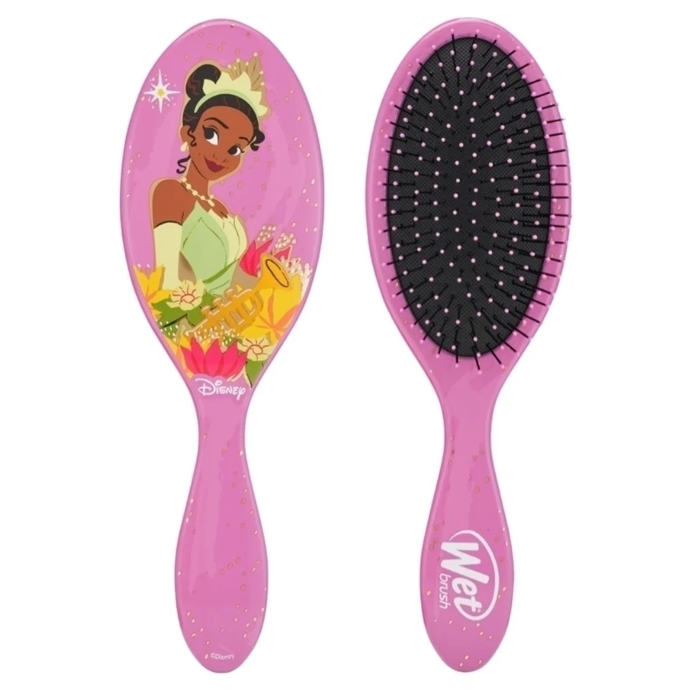New! Disney Princess Tiana Wet Brush Goody Tiara Crown Headband Detangler Set